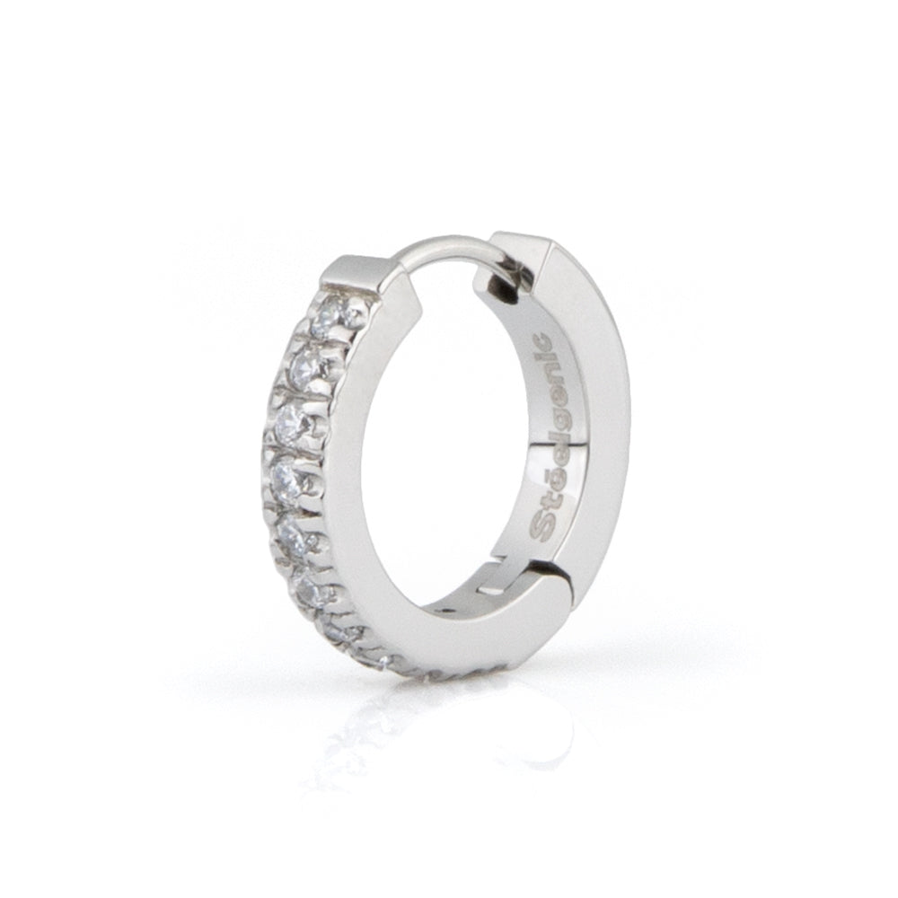 Stéelgenic グリッターフープピアス GLITTER|PSN9001