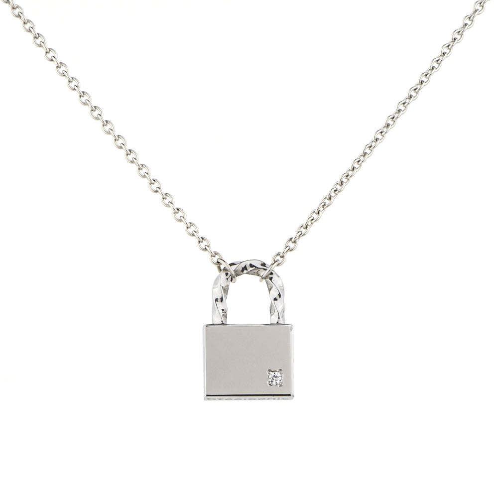 ステンレス パドロックネックレス PADLOCK PEN9315 PEN9316 SUS diamond 50cm
