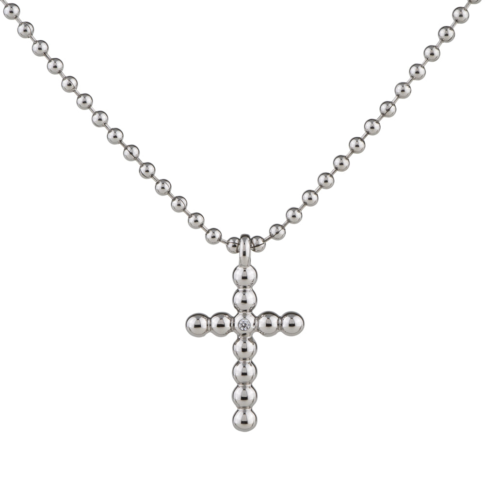 Stéelgenic ドットクロスネックレス DOT|PEN9321