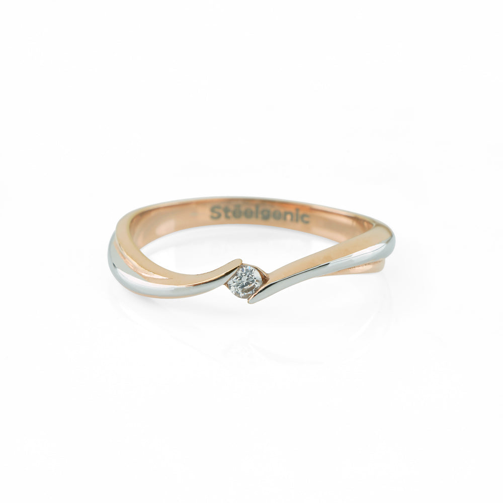 Stéelgenic Diamond Solitaire Ring HUG|RSN9303