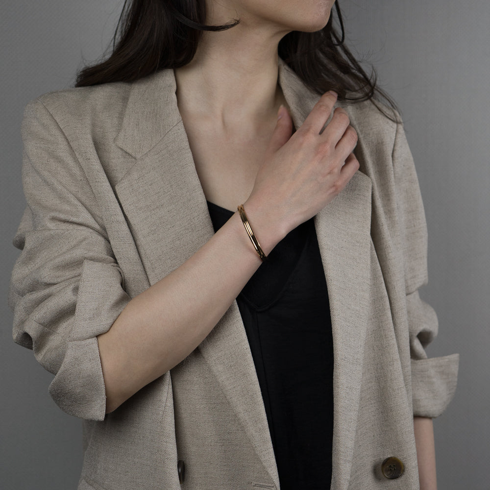 Stéelgenic カーブドバングル DA VINCI|BRN9133