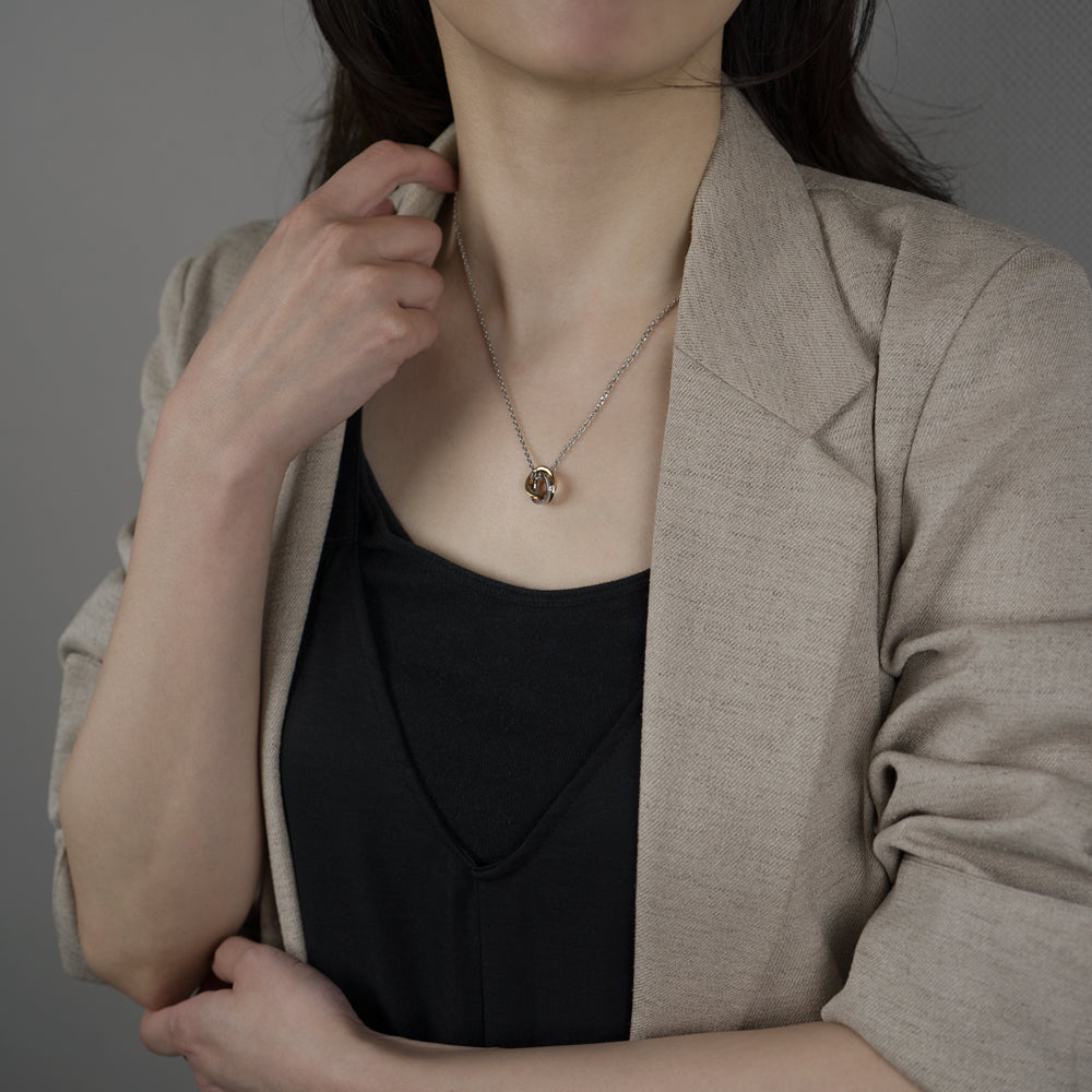 Stéelgenic デュオネックレス DUO|PEN9021 + SGN6001