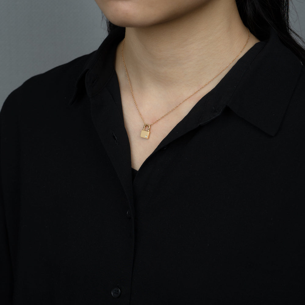 Stéelgenic パドロックネックレス PADLOCK|PEN9317|PEN9318