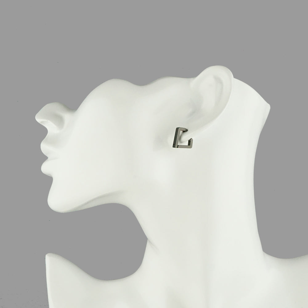 Stéelgenic ダイヤモンドシルエットピアス PIERCE COLLECTION|PSN9072