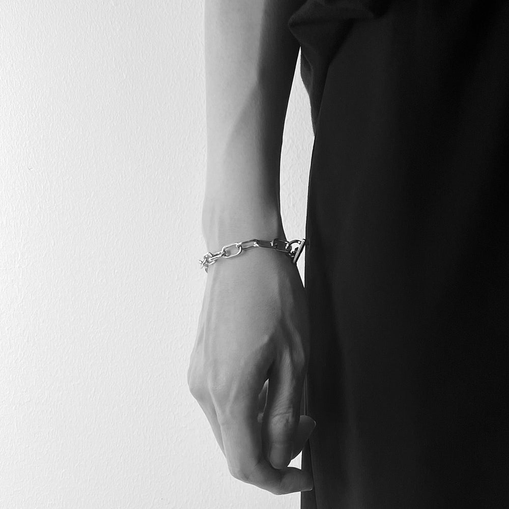 Stéelgenic ペーパークリップチェーンブレスレット PAPER CLIPS CHAIN|BRK6902