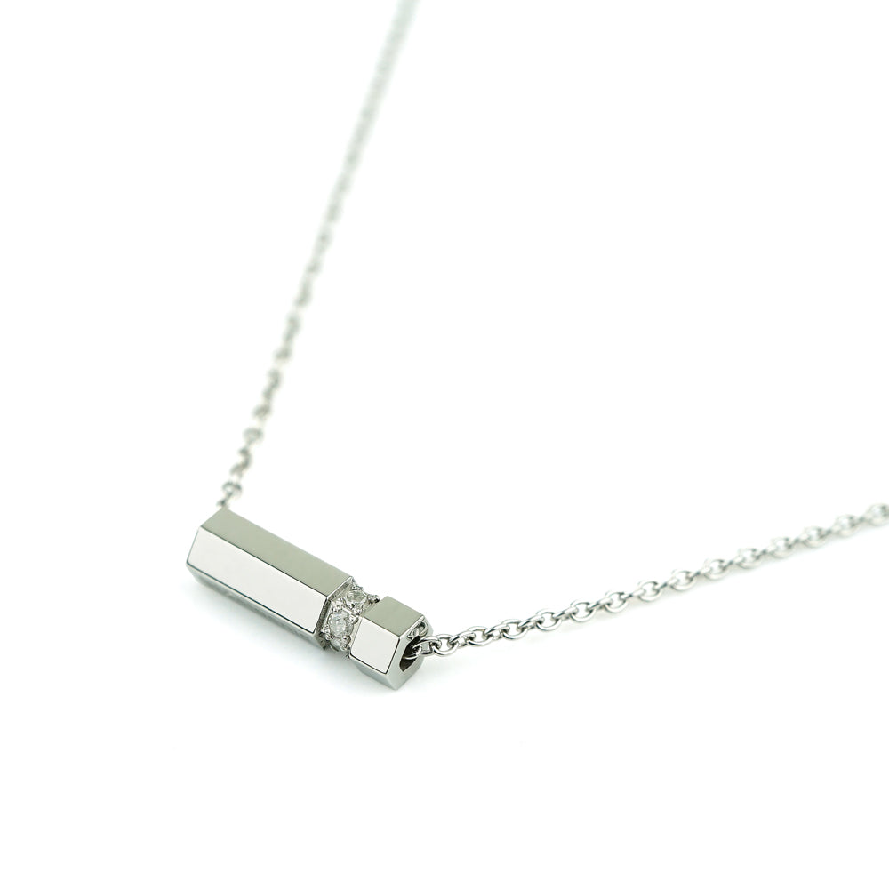 Stéelgenic Hexagon Bar Necklace SECTION｜PEN9062