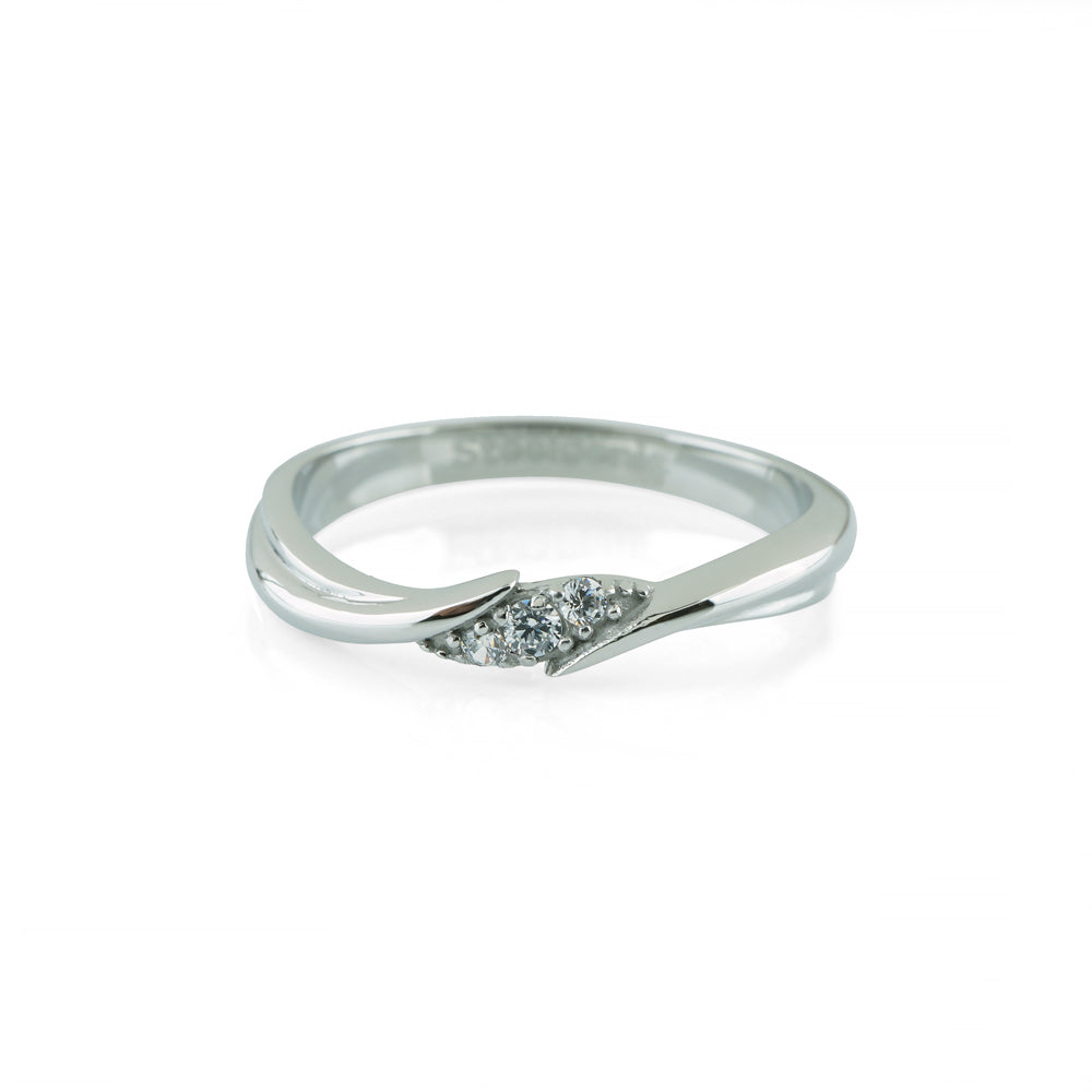 Stéelgenic diamond pave ring HUG｜RSN9302