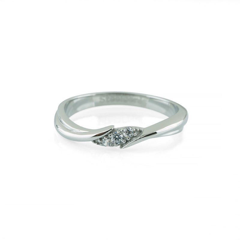 Stéelgenic diamond pave ring HUG｜RSN9302