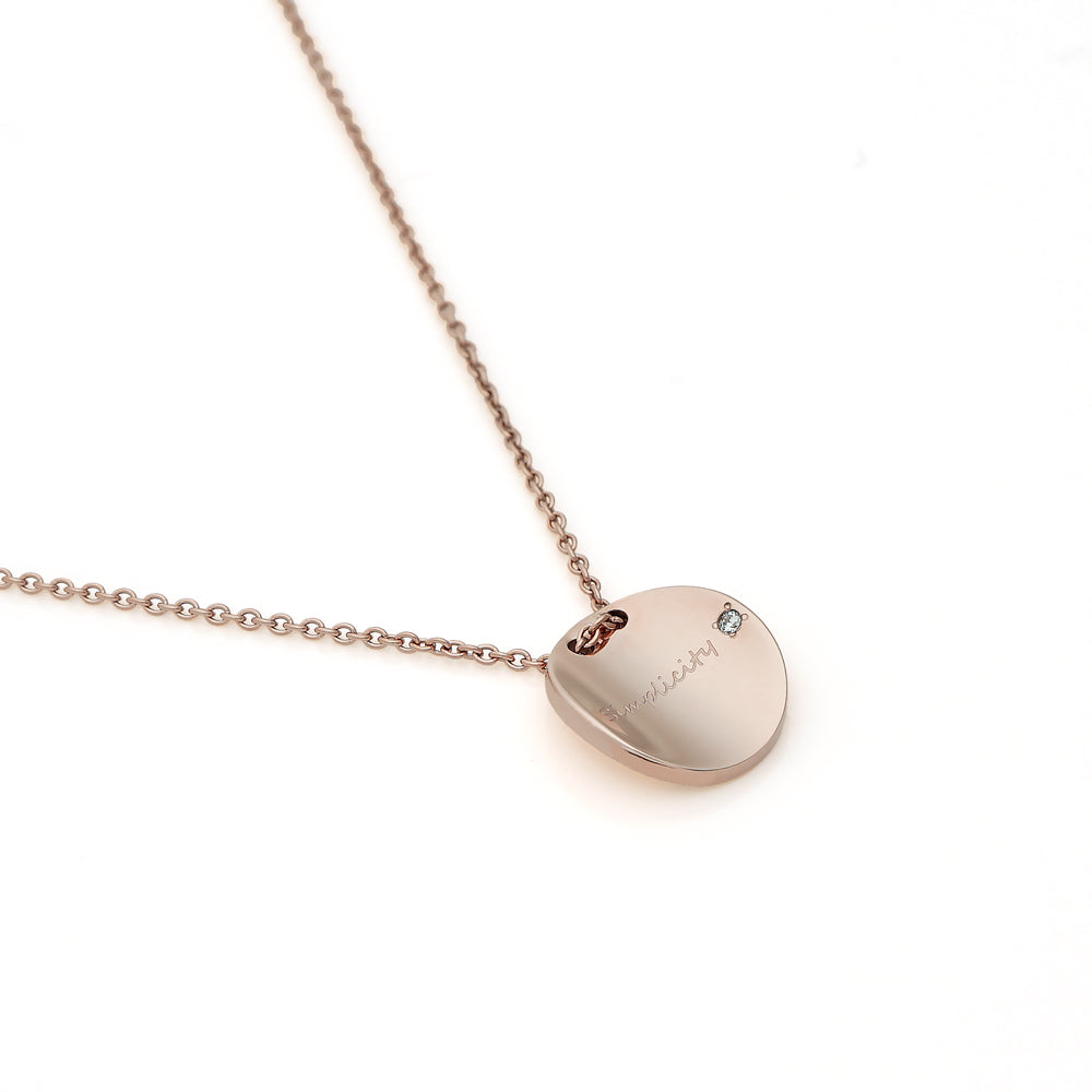 Stéelgenic Curved Coin Necklace DA VINCI｜PEN9302