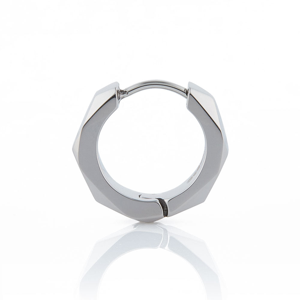 Stéelgenic Faceted Hoop Earrings PIERCE COLLECTION｜PSN9133