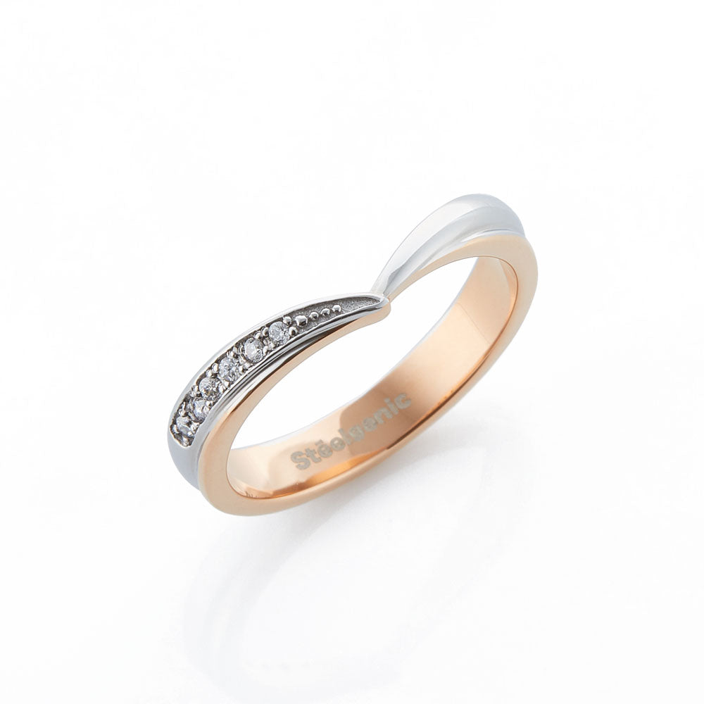 Stéelgenic Diamond Love Ring LUV｜RSN9326