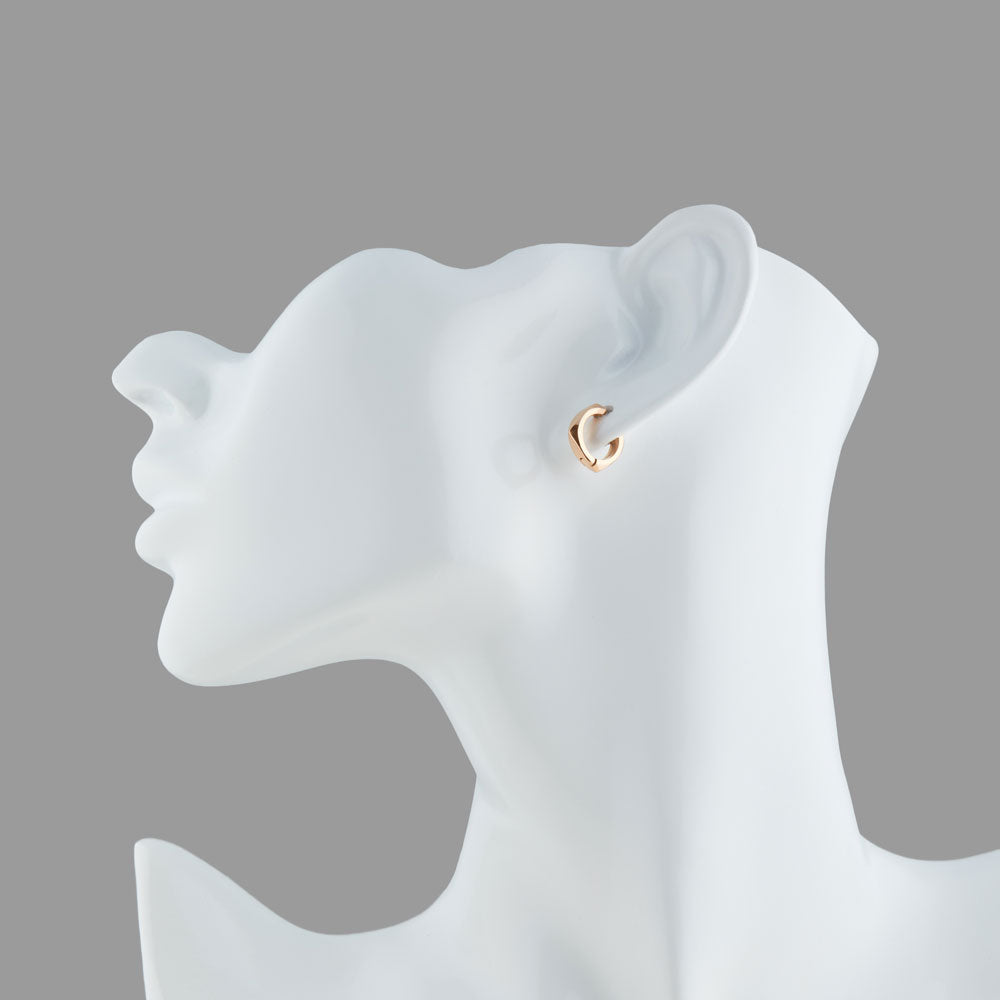 Stéelgenic Faceted Hoop Earrings PIERCE COLLECTION｜PSN9134